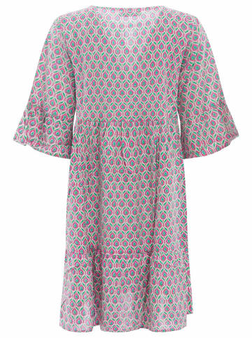 Zwillingsherz Sukienka w kolorze różowo-zielonym