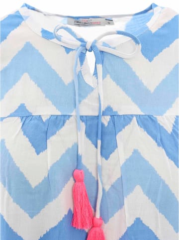 Zwillingsherz Blouse "Grote Zig Zag" lichtblauw