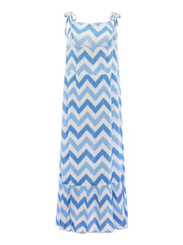 Zwillingsherz Kleid "Zick-Zack" in Hellblau/ Blau