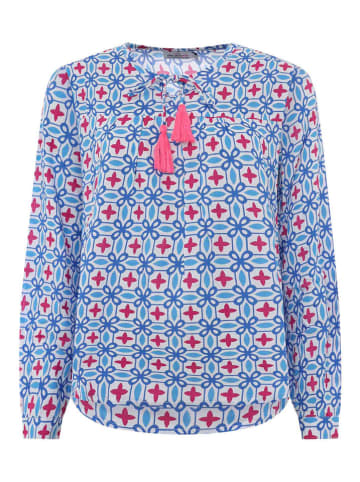 Zwillingsherz Blouse "Grafisch Classic" blauw/lichtblauw