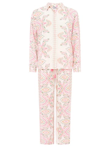 Zwillingsherz 2tlg. Outfit "Blossom Dream" in Weiß/ Rosa/ Grün