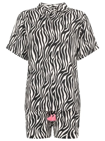 Zwillingsherz 2-delige outfit "Zebra Print" zwart/wit