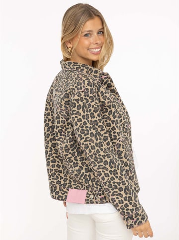 Zwillingsherz Jeansjacke in Beige/ Hellbraun