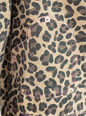 Zwillingsherz Kurtka dżinsowa w kolorze beżowo-jasnobrązowym