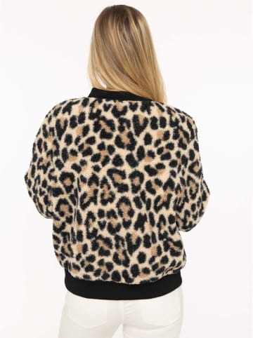 Zwillingsherz Blouson "Classic Leo" in Schwarz/ Hellbraun