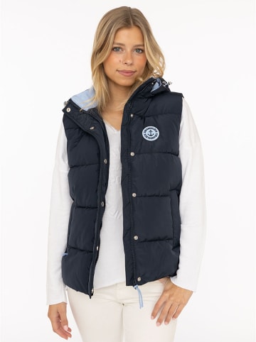 Zwillingsherz Doorgestikte bodywarmer "Strandglück" donkerblauw