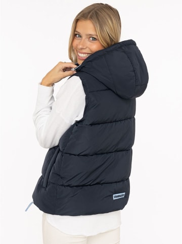 Zwillingsherz Doorgestikte bodywarmer "Strandglück" donkerblauw