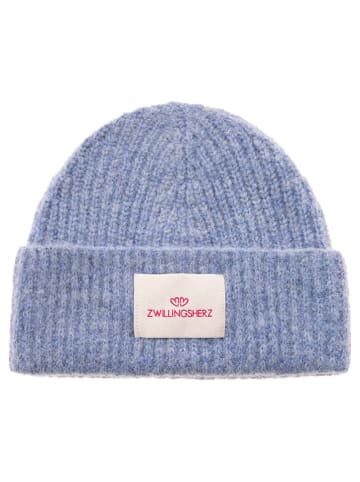 Zwillingsherz Czapka w kolorze niebieskim