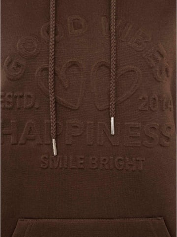 Zwillingsherz Bluza "Happiness Vibes" w kolorze brązowym