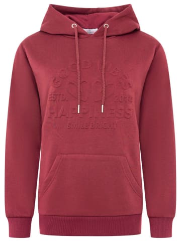 Zwillingsherz Bluza "Happiness Vibes" w kolorze bordowym