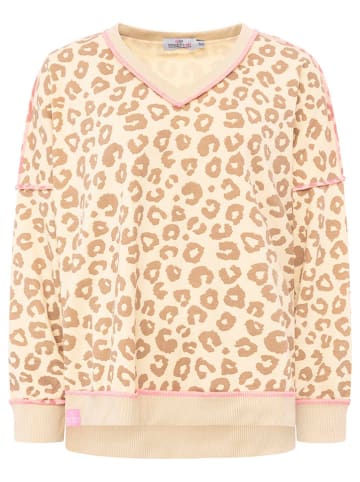 Zwillingsherz Sweatshirt "Soft Leo" in Beige