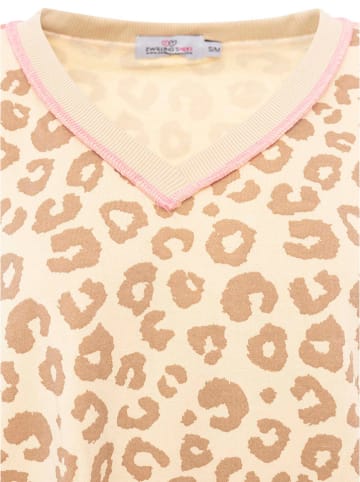 Zwillingsherz Sweatshirt "Soft Leo" in Beige