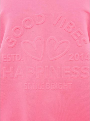 Zwillingsherz Sweter "Happiness Vibes" w kolorze różowym