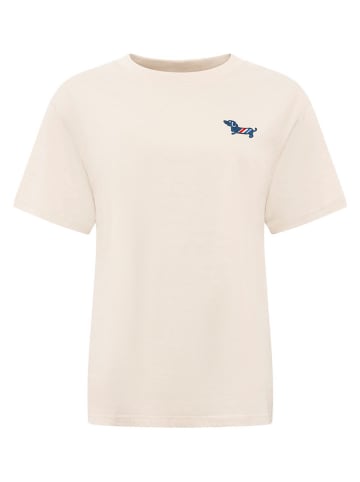 Zwillingsherz Shirt "Dackel" beige