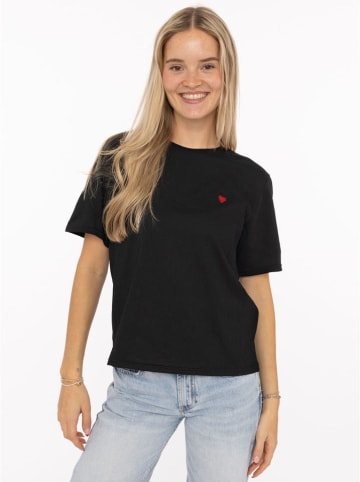 Zwillingsherz Shirt "Herz" zwart