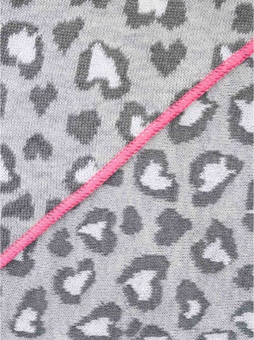 Zwillingsherz Dreieckstuch "Leo Herzi" in Grau - (L)200 x (B)100 cm