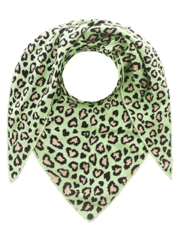 Zwillingsherz Driehoekige sjaal "Leo Herzi" groen - (L)200 x (B)100 cm