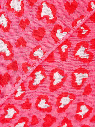 Zwillingsherz Dreieckstuch "Leo Herzi" in Pink - (L)200 x (B)100 cm