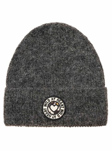 Zwillingsherz Mütze "Wild at Heart" in Anthrazit