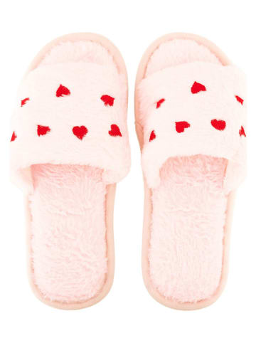 Zwillingsherz Pantoffels lichtroze/rood