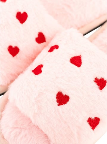 Zwillingsherz Pantoffels lichtroze/rood