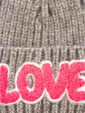 Zwillingsherz Czapka "Love" w kolorze szarym