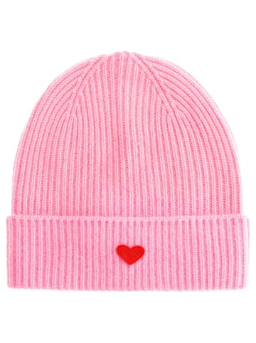 Zwillingsherz Kaschmir-Beanie in Pink