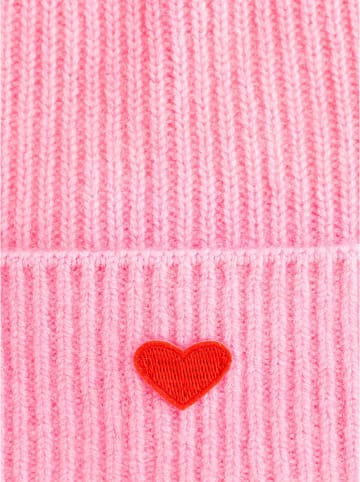 Zwillingsherz Kaszmirowa czapka beanie w kolorze różowym