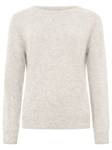 Zwillingsherz Kaschmir-Pullover in Hellgrau