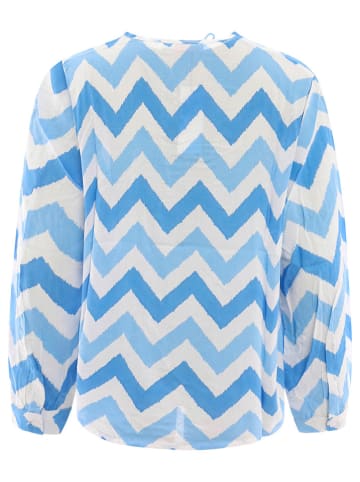 Zwillingsherz Blouse "Grote Zig Zag" lichtblauw