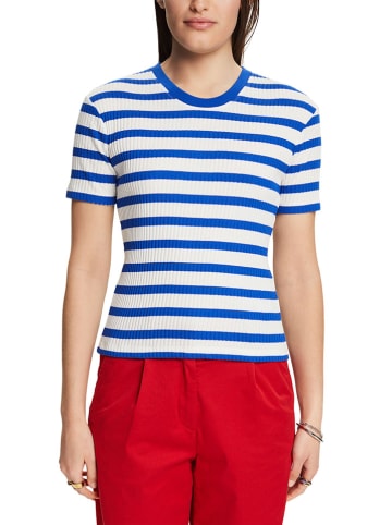 ESPRIT Shirt blauw/wit
