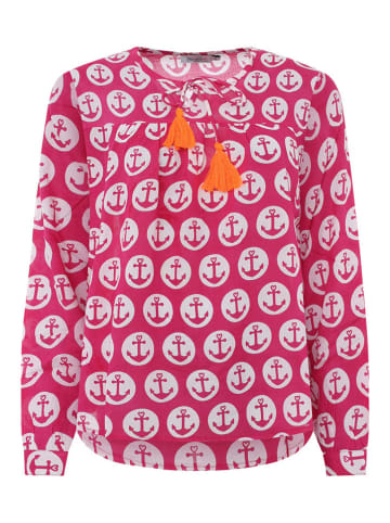 Zwillingsherz Blouse "Maritime Kreise" roze