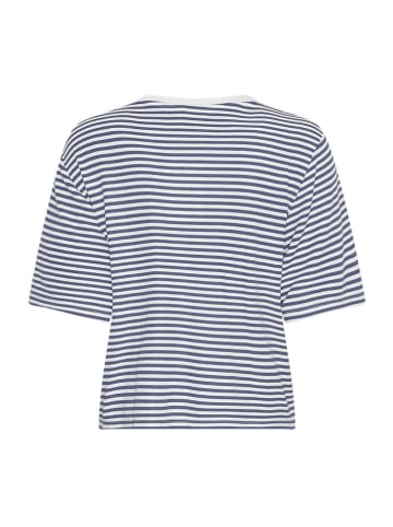 MOSS COPENHAGEN Koszulka "Jana" w kolorze granatowo-kremowym
