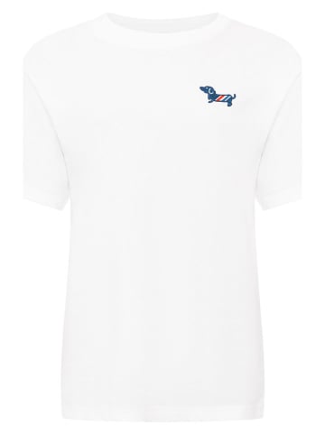 Zwillingsherz Shirt "Dackel" in Weiß