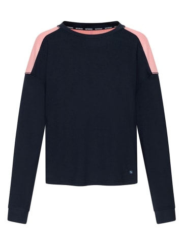 Naturana Koszulka piżamowa w kolorze granatowo-czarnym