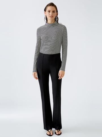 Oui Longsleeve zwart/wit