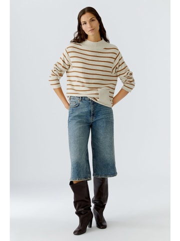 Oui Pullover in Camel/ Creme