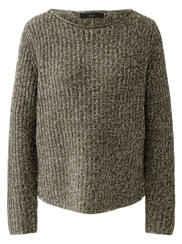 Oui Pullover in Khaki/ Rosa