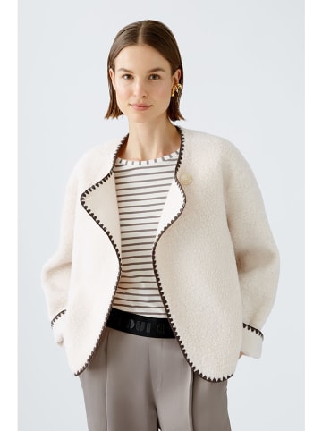 Oui Übergangsjacke in Creme/ Braun