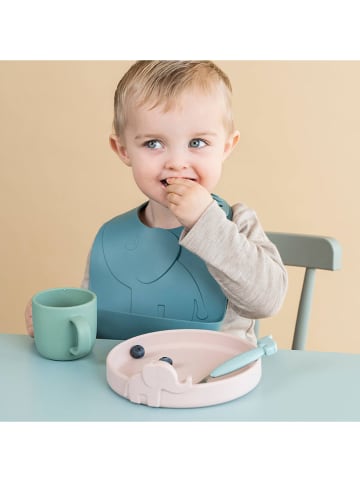 done by deer 2-delige set: siliconen slabbetjes "Elphee" blauw