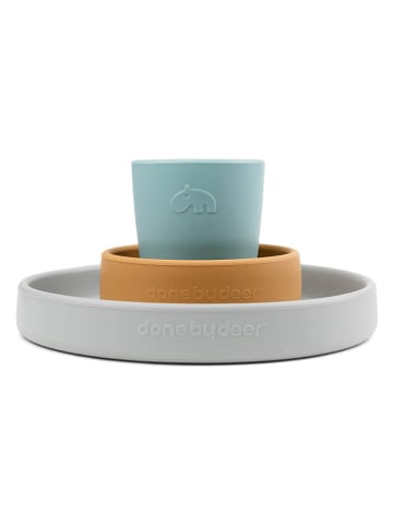 done by deer 3-częściowy zestaw "Elphee" w kolorze błękitno-szaro-musztardowym