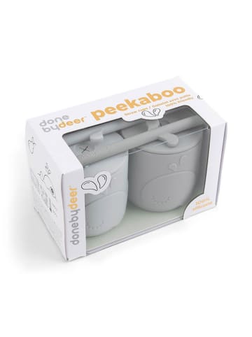 done by deer 2er-Set: Strohhalmbecher "Wally" in Grau - ab 12 Monaten