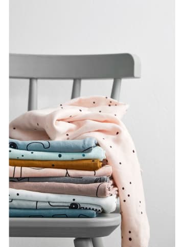 done by deer 2-delige set: gaasdoeken "Dreamy dots" mosterdgeel - (L)70 x (B)70 cm