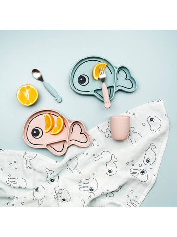 done by deer 2-delige bestekset "Sea friends" mintgroen - (L)14 cm