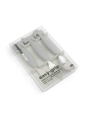 done by deer 2-delige bestekset "Deer friends" lichtgrijs - (L)14 cm