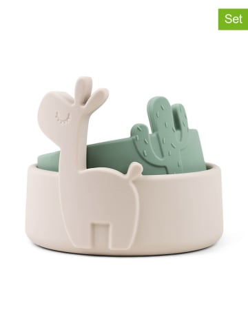 done by deer Miski silikonowe (2 szt.) "Lalee" w kolorze zielono-beżowym