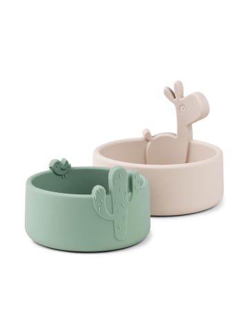 done by deer Miski silikonowe (2 szt.) "Lalee" w kolorze zielono-beżowym