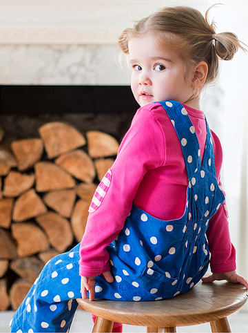 Toby Tiger Cordlatzhose in Blau/ Weiß