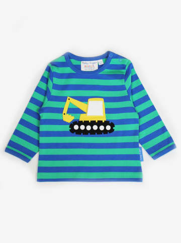 Toby Tiger Longsleeve in Grün/ Blau