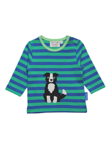 Toby Tiger Longsleeve in Blau/ Grün